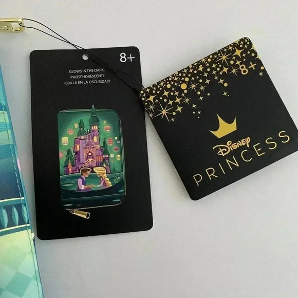 Loungefly Disney Tangled RAPUNZEL Princess Castle Glow-in-the-Dark Zip Wallet - Picture 2 of 13